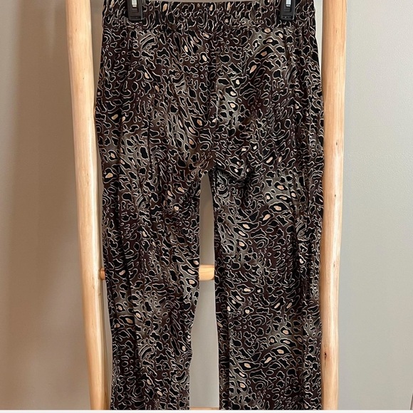Hester & Orchard M Leopard Print elastic tie waist lightweight casual Pants - Picture 2 of 7